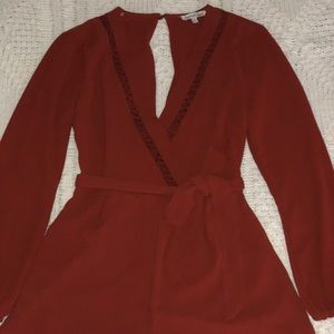 Burnt orange/red romper